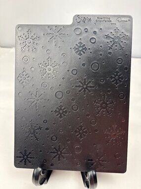 Sizzix Embossing Plate Ornate Circles & Sparkling Snowflakes Patterns Crafts